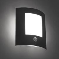 QAZQA Buitenwandlamp antraciet met bewegingssensor IP44 - Emmerald 1