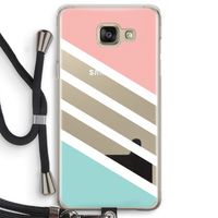 Strepen pastel: Samsung Galaxy A5 (2016) Transparant Hoesje met koord
