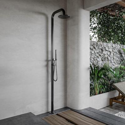 Buitendouche vrijstaand Fortifura Outdoor Deluxe Regendouche Met Handdouche Gunmetal Fortifura