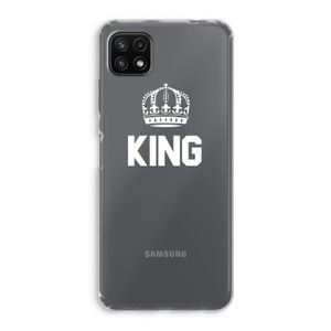 King zwart: Samsung Galaxy A22 5G Transparant Hoesje