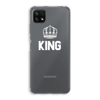 King zwart: Samsung Galaxy A22 5G Transparant Hoesje