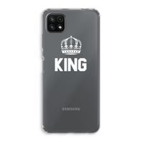 King zwart: Samsung Galaxy A22 5G Transparant Hoesje