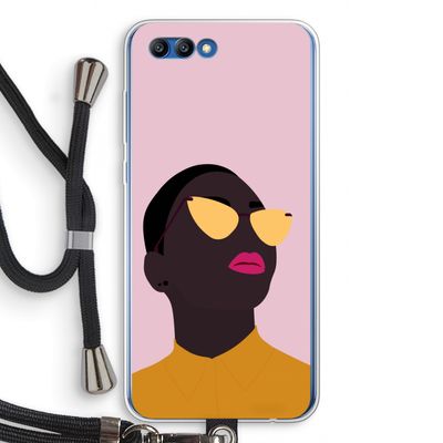 Yellow glasses: Honor 10 Transparant Hoesje met koord