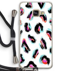 Cheetah color: Samsung Galaxy A3 (2016) Transparant Hoesje met koord