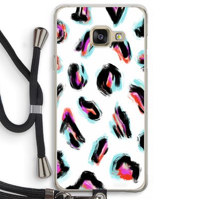 Cheetah color: Samsung Galaxy A3 (2016) Transparant Hoesje met koord