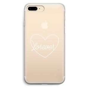 Forever heart pastel: iPhone 7 Plus Transparant Hoesje