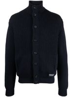 Prada cardigan en maille nervurée - Bleu