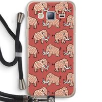 Mammoet: Samsung Galaxy J3 (2016) Transparant Hoesje met koord