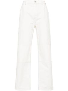 MM6 Maison Margiela pantalon droit à logo brodé - Blanc