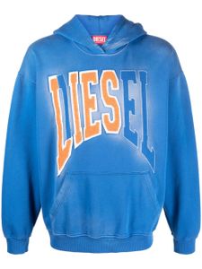 Diesel hoodie S-Boxt à logo floqué - Bleu