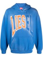 Diesel hoodie S-Boxt à logo floqué - Bleu