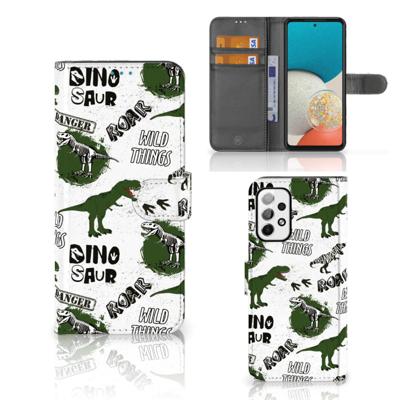 Telefoonhoesje | Met pasjeshouder | voor Samsung Galaxy A73 5G Dinosaurus