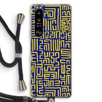 Majorelle Blue Print: Sony Xperia 1 III Transparant Hoesje met koord