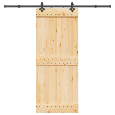 Schuifdeur met beslag 85x210 cm massief grenenhout