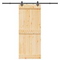 Schuifdeur met beslag 85x210 cm massief grenenhout