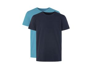 LIVERGY 2 heren-T-shirts (XXL (60/62), Donkerblauw/blauw)
