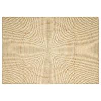 Vloerkleed Natuurlijk en Wit 240 x 340 cm Jute
