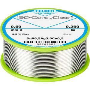 Felder ISO-Core Clear SAC305 Soldeertin Spoel Sn96,5Ag3Cu0,5 0.250 kg 0.5 mm