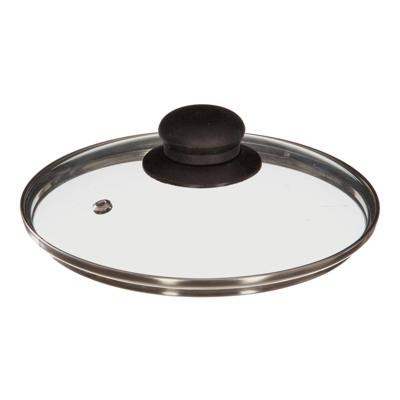 Universele pannendeksel voor pannen van 17,5 cm - glas - stoomgaatje - D17,5x H6 cm