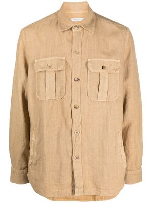 Boglioli Overhemd met borstzak - Beige