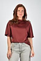 Sea Me Happy top Mercedes Satin Crepe cacao