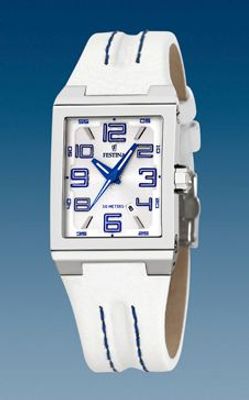 Horlogeband Festina F16187/2 / BC04560 Leder Wit 14mm