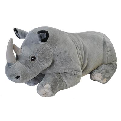 Wild Repblic Pluche - neushoorn knuffel dier - 76 cm - wildernis