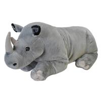 Wild Repblic Pluche - neushoorn knuffel dier - 76 cm - wildernis