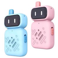 Mini Robot Kinderen Walkie Talkies met Oplaadbare Batterij - Blauw & Roze - thumbnail