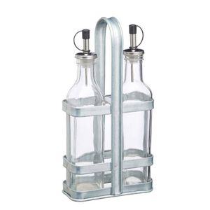 KitchenCraft - Olie -en Azijn Set, 2 Stuks, 225 ml, Glas - KitchenCraft Industrial Kitchen