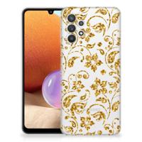 Samsung Galaxy A32 4G | A32 5G Enterprise Editie | TPU Case | Gouden Bloemen