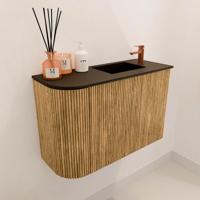 Toiletmeubel Mondiaz Joya | 61.6 cm | Meubelkleur Oak | Faye wastafel Urban Rechts | 1 kraangat Toiletmeubel Mondiaz Joya | 61.6 cm | Meubelkleur Oak | Faye wastafel Urban Rechts | 1 kraangat