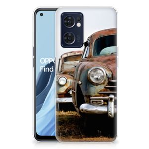 OPPO Reno 7 5G | Find X5 Lite Siliconen Hoesje met foto Vintage Auto