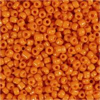 Creativ Company Rocailles, d 3 mm, afm 8/0, gatgrootte 0,6-1,0 mm, oranje, 25 gr/ 1 doos Creativ Company Rocailles, d 3 mm, afm 8/0, gatgrootte 0,6-1,0 mm, oranje, 25 gr/ 1 doos