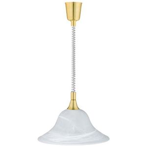 LED Hanglamp - Hangverlichting - Trion Voluna - E27 Fitting - Rond - Mat Goud - Aluminium