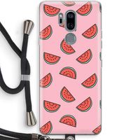 Watermeloen: LG G7 Thinq Transparant Hoesje met koord