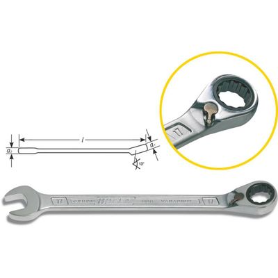 Hazet 606-27 606 Steek-ringratelsleutel Sleutelbreedte (metrisch) 27 mm