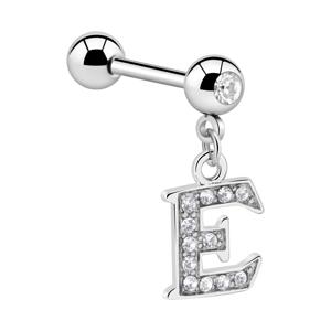 Jeweled Barbell with Charm Chirurgisch staal 316L / Belegde messing Barbells