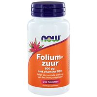 NOW Foliumzuur 800 mcg (250 tab) - thumbnail