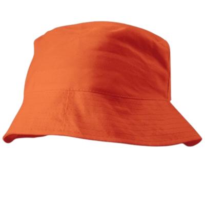 Vissershoedje/zonnehoedje - oranje - bucket hat - one size - voor volwassenen
