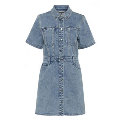 Kaffe - Blauw | Dames | Jurk | Blauw | 44 | regular | Kamst mode