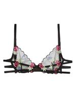 Fleur Du Mal soutien-gorge à motif ananas brodé - Noir