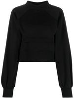 Karl Lagerfeld sweat crop à logo brodé - Noir