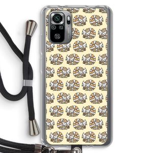 Slapende poes: Xiaomi Redmi Note 10S Transparant Hoesje met koord