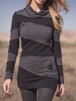 Black Vintage Turtleneck Long Sleeve Sweatshirt - thumbnail