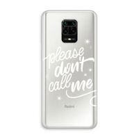 Don't call: Xiaomi Redmi Note 10 Lite Transparant Hoesje