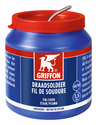 Griffon Draadsoldeer Tin/Lood 60/40 Harskern | Ø 1 |5 mm Pot | 500 g - 1236163