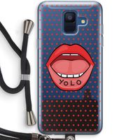 Yolo Denise: Samsung Galaxy A6 (2018) Transparant Hoesje met koord