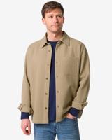 HEMA Herenoverhemd Stef wafel beige (beige)