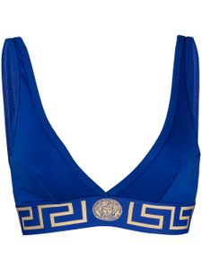 Versace soutien-gorge Greca Border à bonnets triangles - Bleu